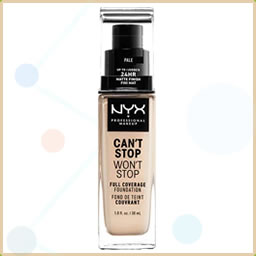 NYX - Can't Stop Won't Stop Foundation (Full Coverage Foundation) - Fungal Acne Safe Foundation Makeup