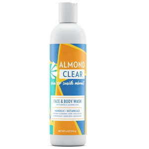 Almond Clear Face & Body Wash Mandelic (Almond) Acid - This Product Is Good For- Everyday Ceansing, Acne, Folliculitis, Fungal Acne, Malassezia Folliculitis, Ingrown Hair,