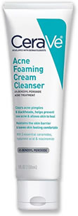 CeraVe - Acne Foaming Cream Cleanser - Benzoyl Peroxide Face Wash