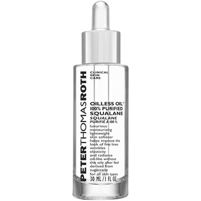 Peter Thomas Roth Oilless Oil 100% Purified Squalane - A top tier & luxurious sugar cane based squalane oil - The perfectly natural hydrator for all skin types.