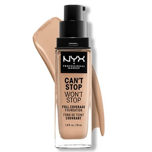 NYX PROFESSIONAL MAKEUP Can't Stop Won't Stop Foundation - The Best Fungal Acne Safe Foundation