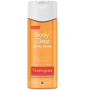 Neutrogena Body Clear Oil-Free Body Acne Wash for Fungal Acne on Back Potent Salicylic acid Treatment