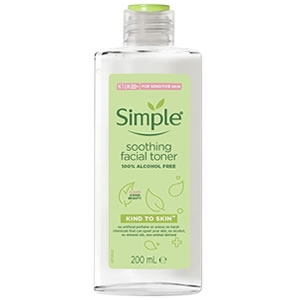 Simple kind to skin Soothing Facial Toner Glycerin-Free + Fungal Acne Safe